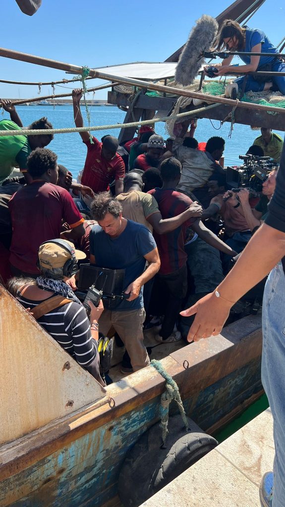 Matteo Garrone sul set di Io Capitano