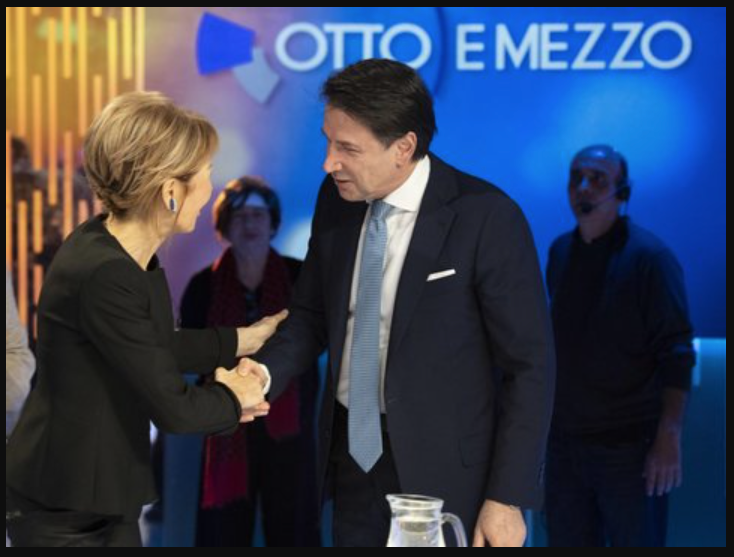 Lilli Gruber ospita Giuseppe Conte a Otto e mezzo