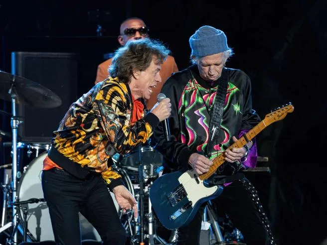 Mick Jagger e Keith Richards in concerto