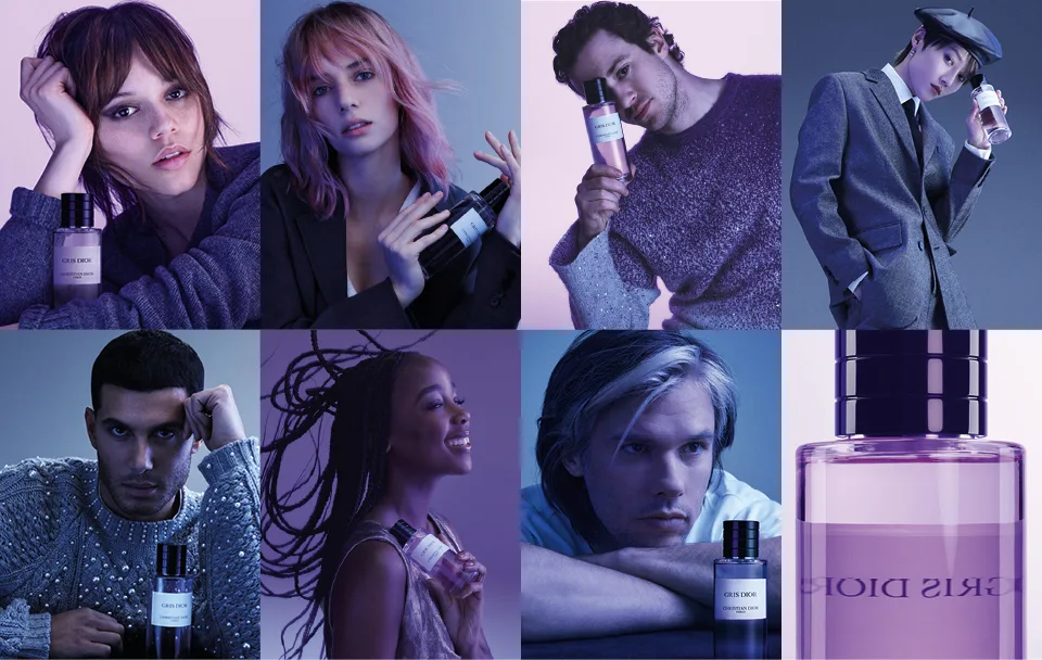 Joseph Quinn, Maya Hawke, Jenna Ortega, Fai Khadra, Thuso Mbedu, Orelsan e Liu Yu Xin per Gris della collezione Dior Privée 