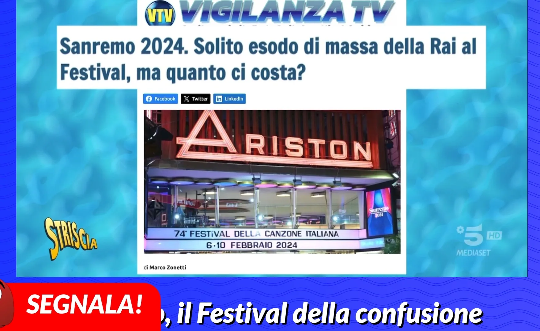 Sanremo 2024. Solito esodo di massa della Rai al Festival, ma quanto ci costa?
