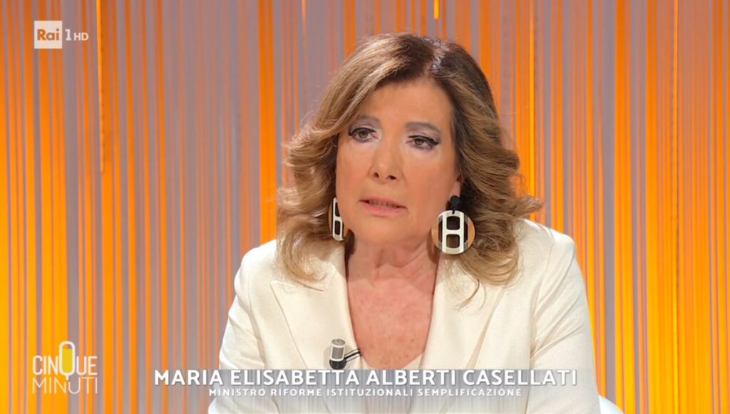 Di riforme costituzionali hanno discusso Bruno Vespa e la Ministra Casellati in Cinque Minuti su Rai1