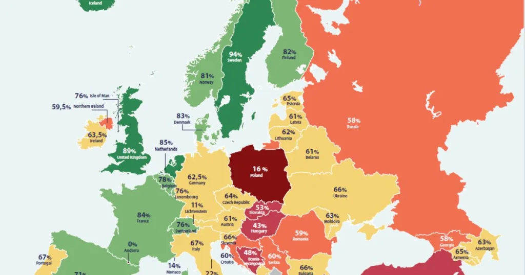 L'Atlante delle politiche europee sull'aborto del 2021 vede l'Italia al 16° posto in una classifica di 52 paesi (©IlFattoQuotidiano)